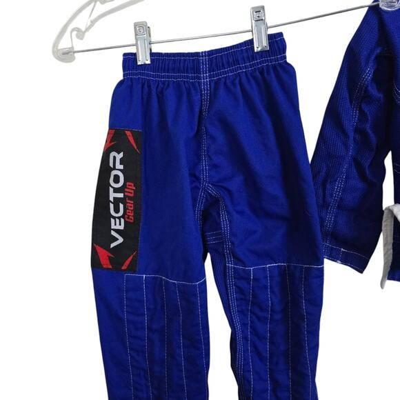 Vector Sports Brazilian Jiu Jitsu Blue Uniform Top & Bottom Martial Arts Belt KO - Picture 4 of 14